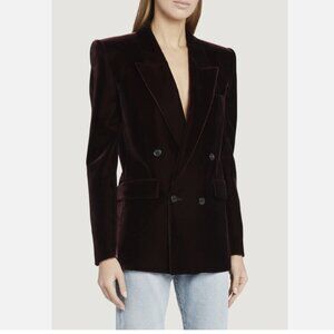 SAINT LAURENT Velvet Double-Breasted Blazer